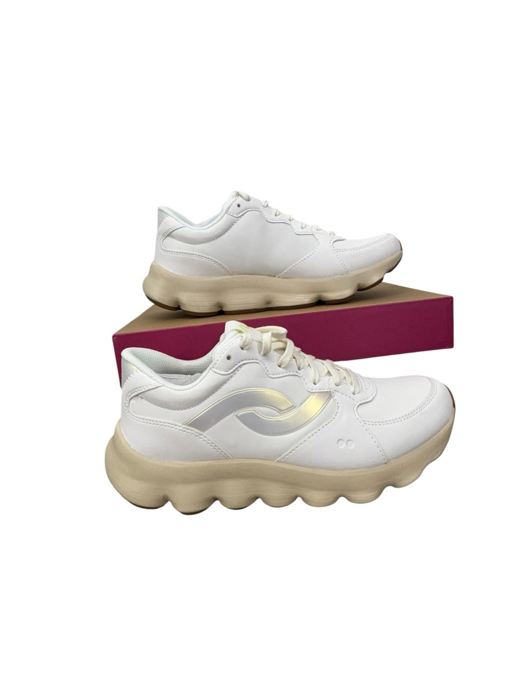 Ryka Podflow Retr White Walking Shoes Women's Size 8.5 W Wide Width J5714M1100